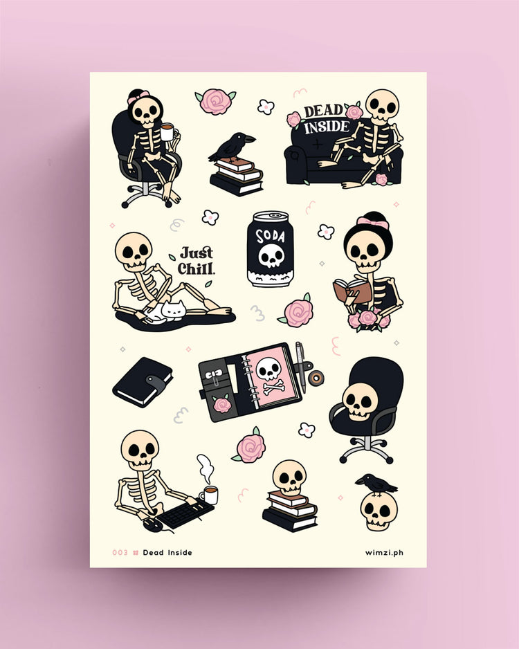 Dead inside Planner Stickers