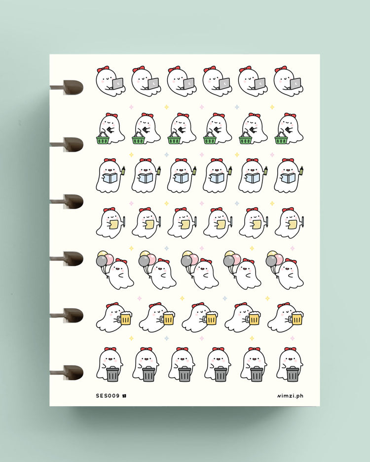 Kawaii Ghost Planner Stickers