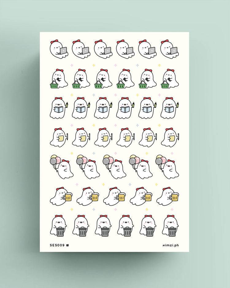 Kawaii Ghost Planner Stickers