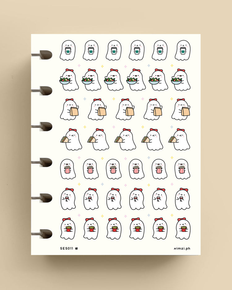 Foodie Ghost Planner Stickers
