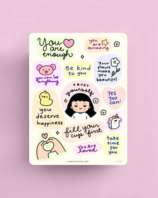 Self Love Notes Small Sticker Sheet