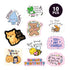 Set of 10 motivational stickers with various designs and text