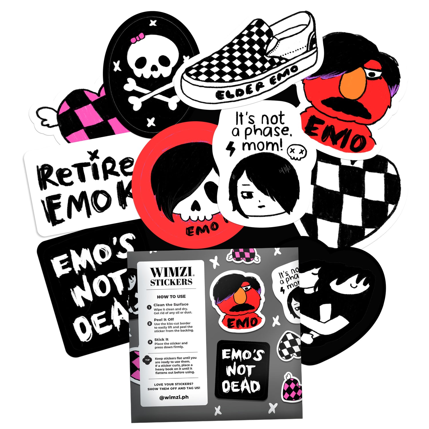 Retired Emo Kid Vinyl Sticker Pack