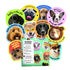 Collection of dog-themed stickers with various designs and text on a white background.
