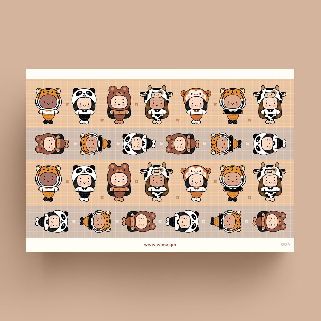 Animal Hats - Mermaids Deco Washi Strips