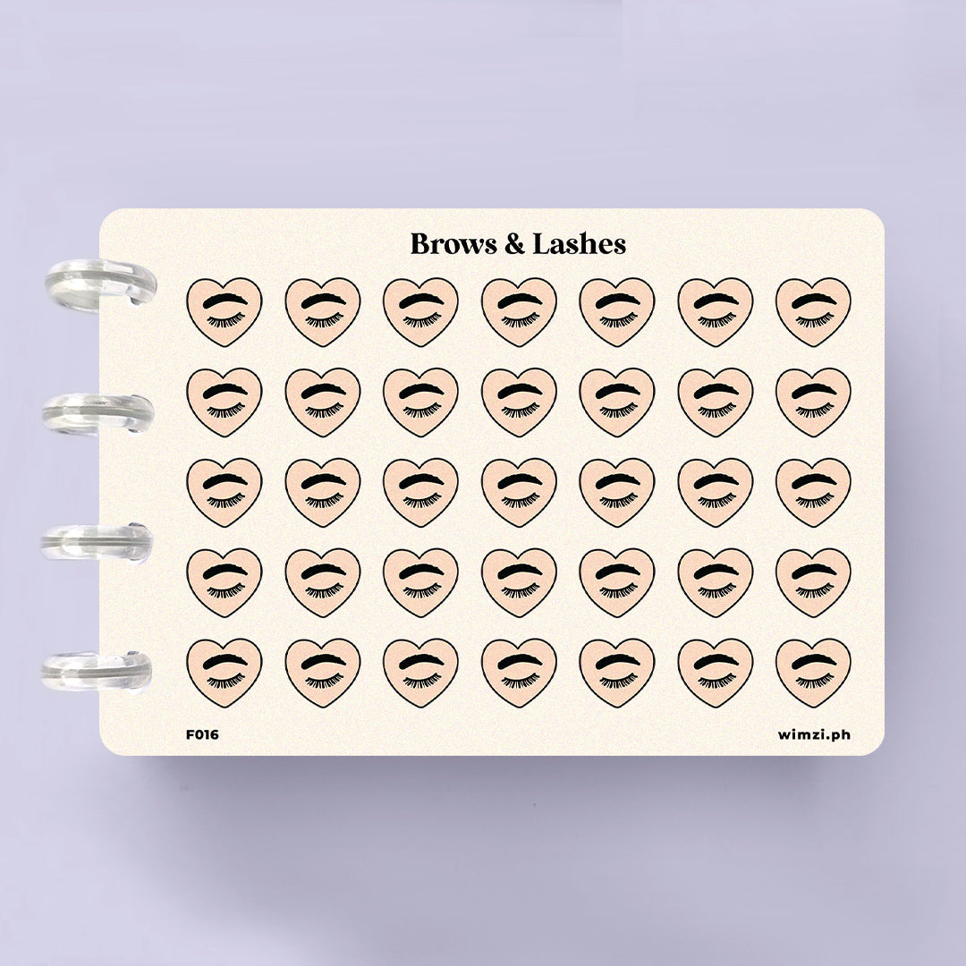 Brows and Lashes Planner Stickers