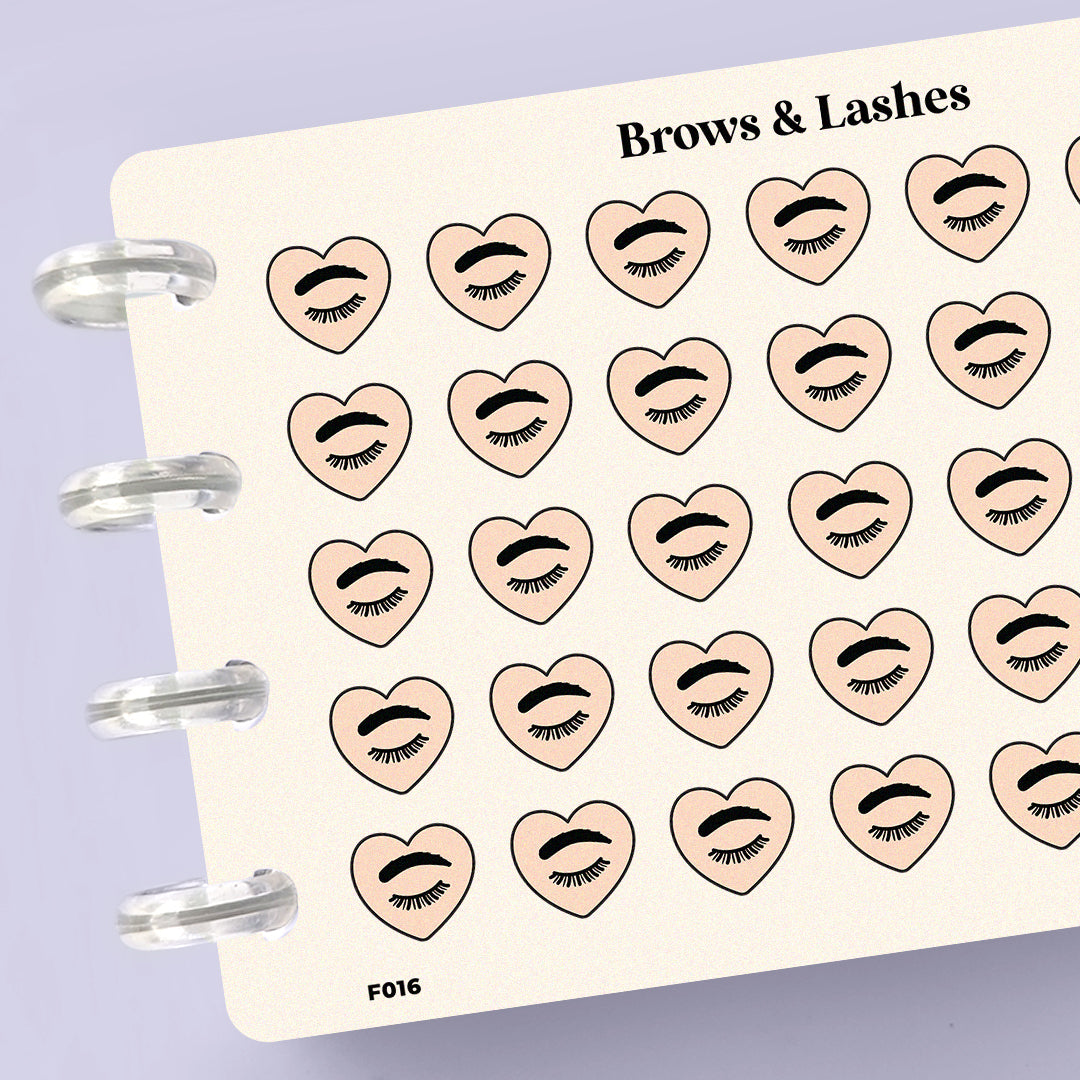 Brows and Lashes Planner Stickers