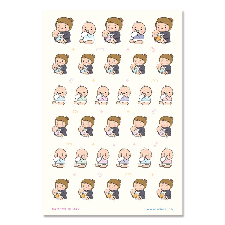 Bottle Feeding Baby Planner & Journal Stickers
