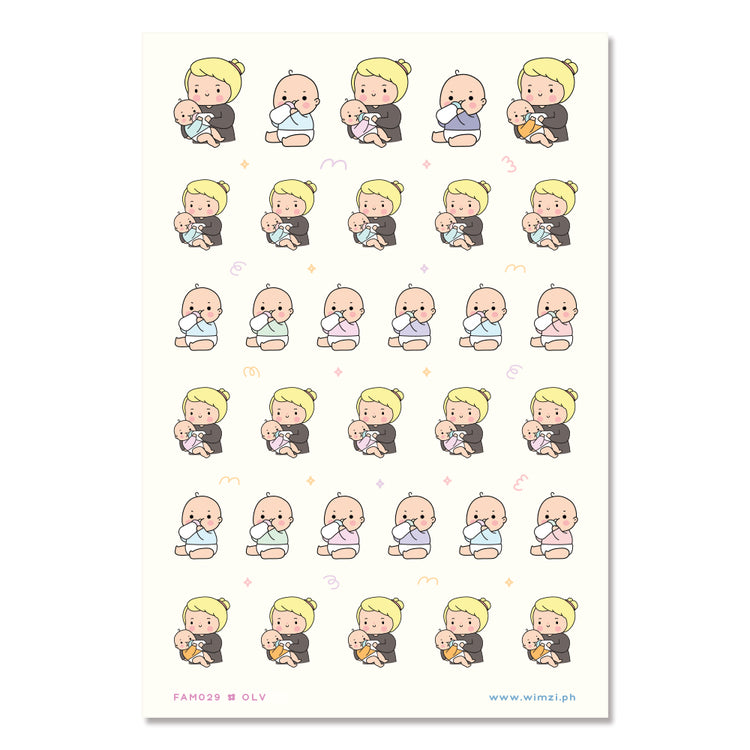 Bottle Feeding Baby Planner & Journal Stickers