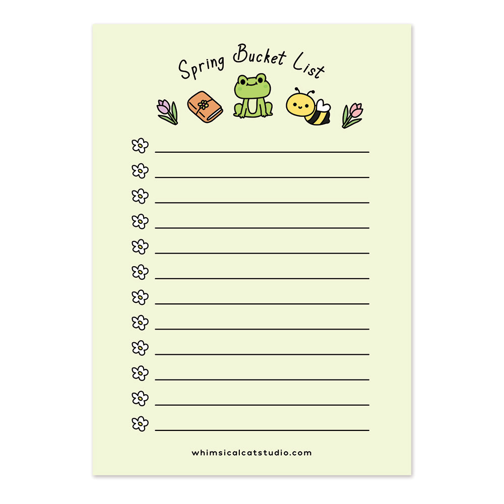 Spring Bucket List Printable Digital Download