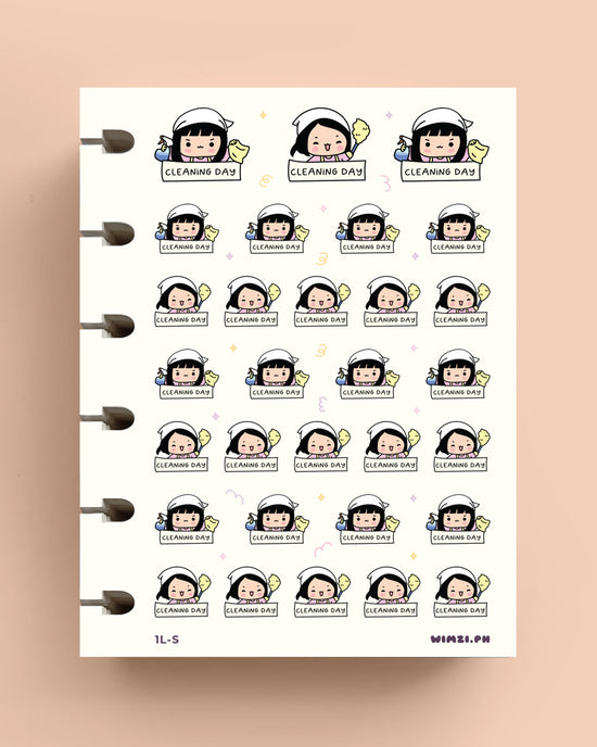 Cleaning Day 2 Script Planner Stickers
