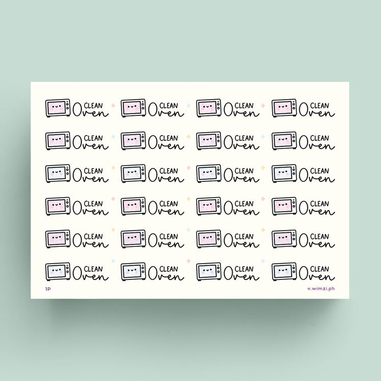 Clean Oven Planner Stickers