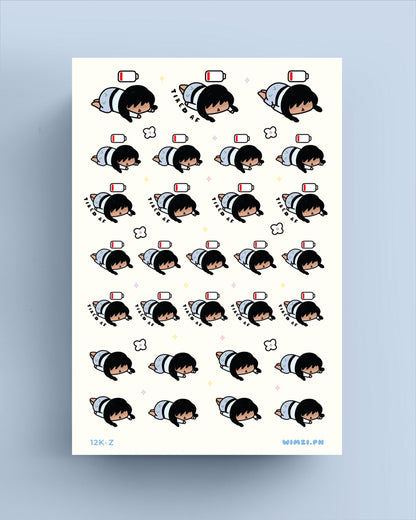 Tired AF Planner Stickers