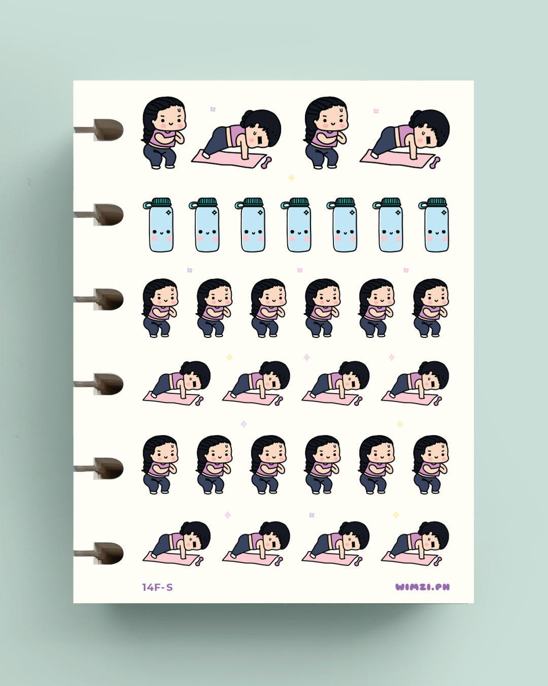 Workout, Exercise Planner Stickers – Wimzi