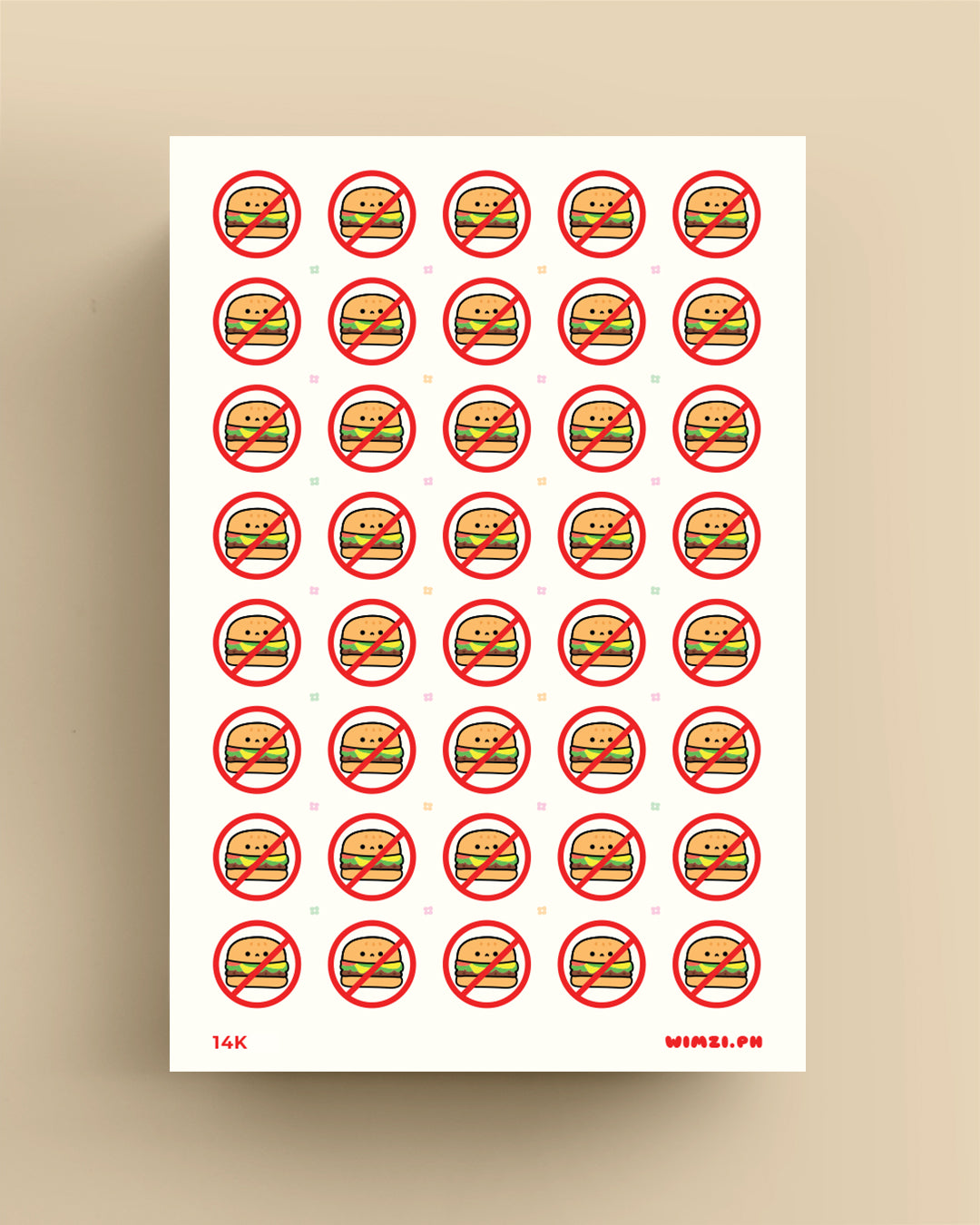 No Burger! - Planner Stickers