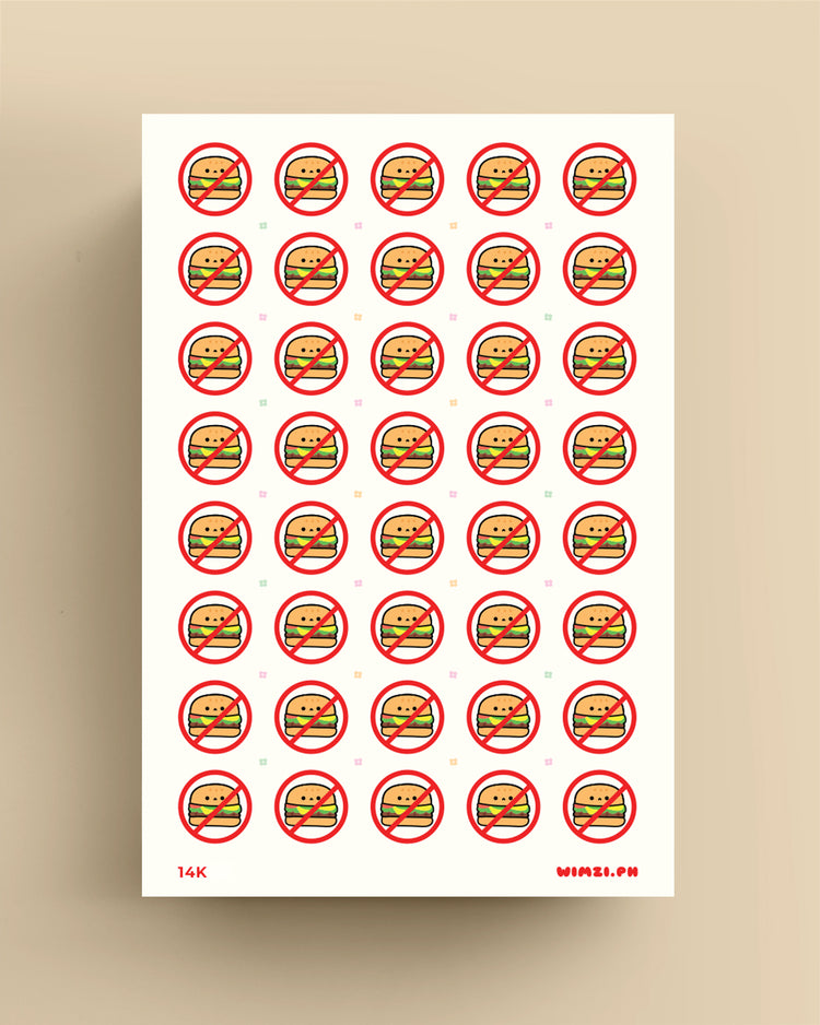 No Burger! - Planner Stickers