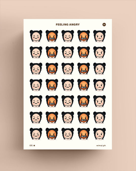 Feeling Angry Wimoji Planner Stickers