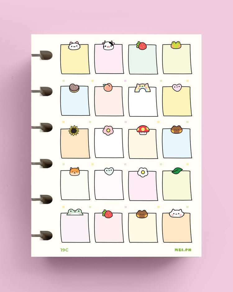Memo, Notepad Planner Stickers