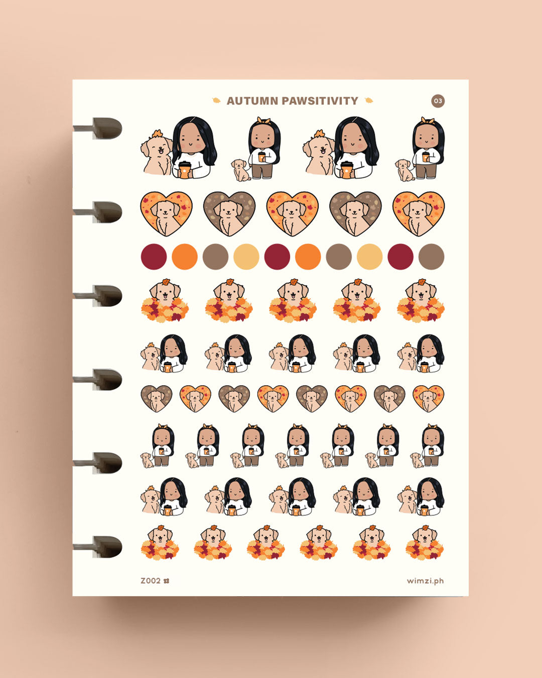 Autumn Pawsitivity Planner Stickers