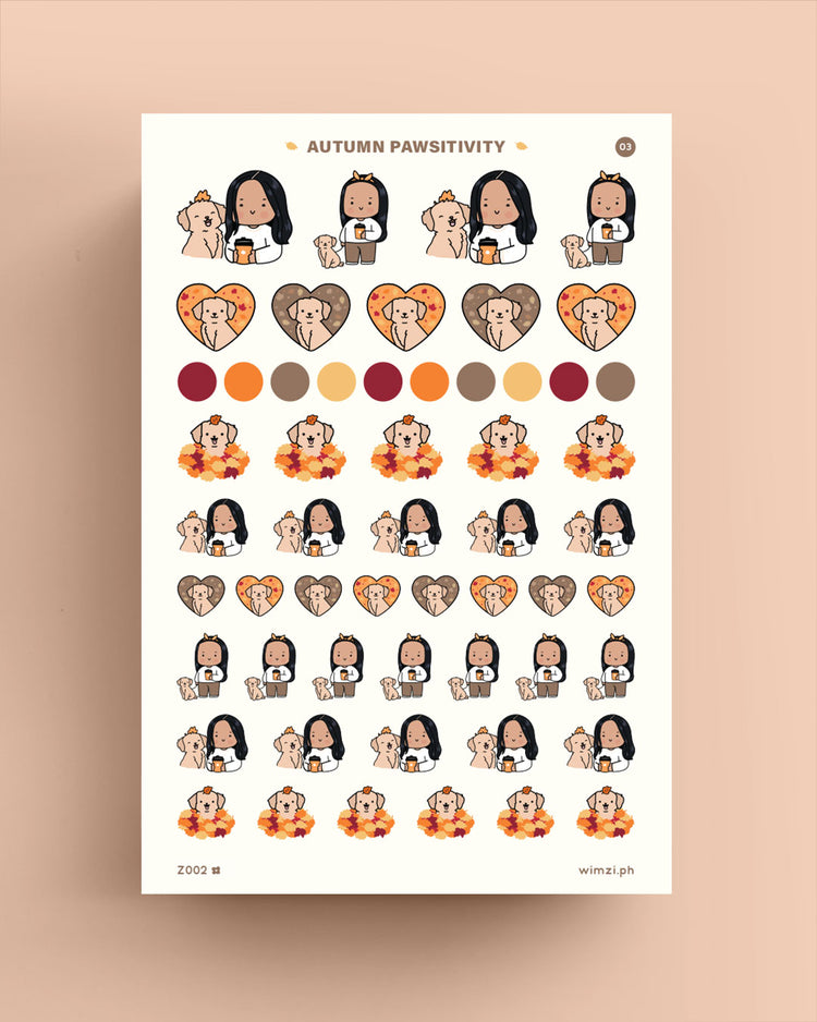 Autumn Pawsitivity Planner Stickers