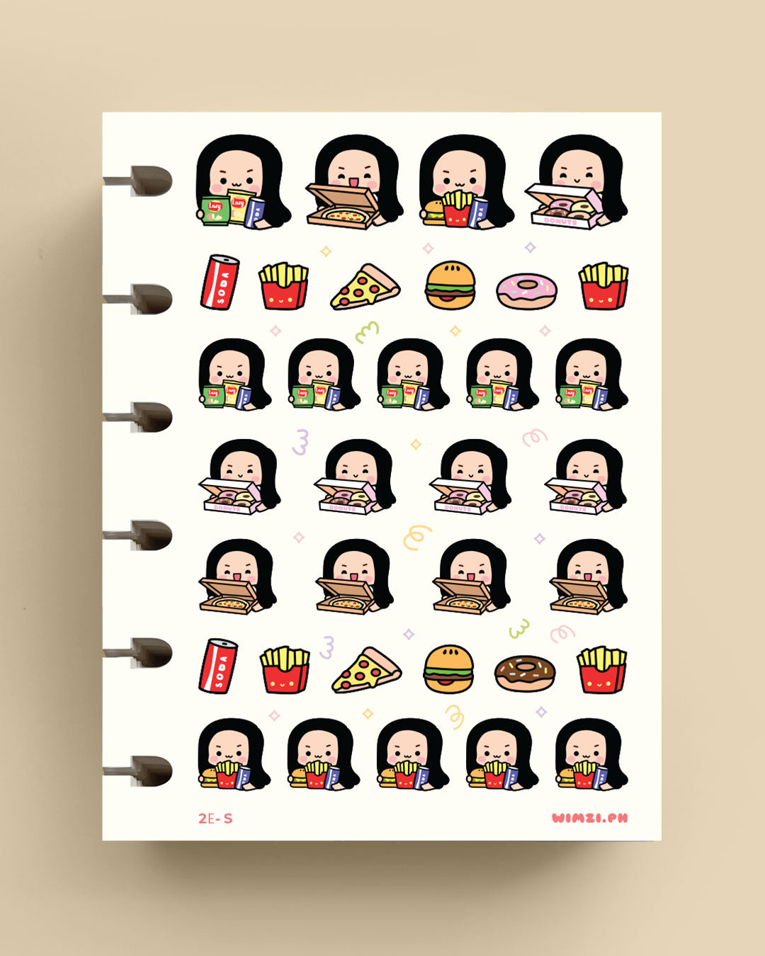 Carbs Junk Food Planner Stickers