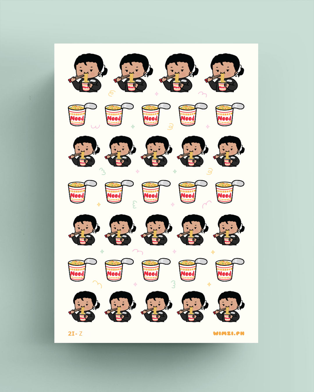 Cup Noodles Planner Stickers