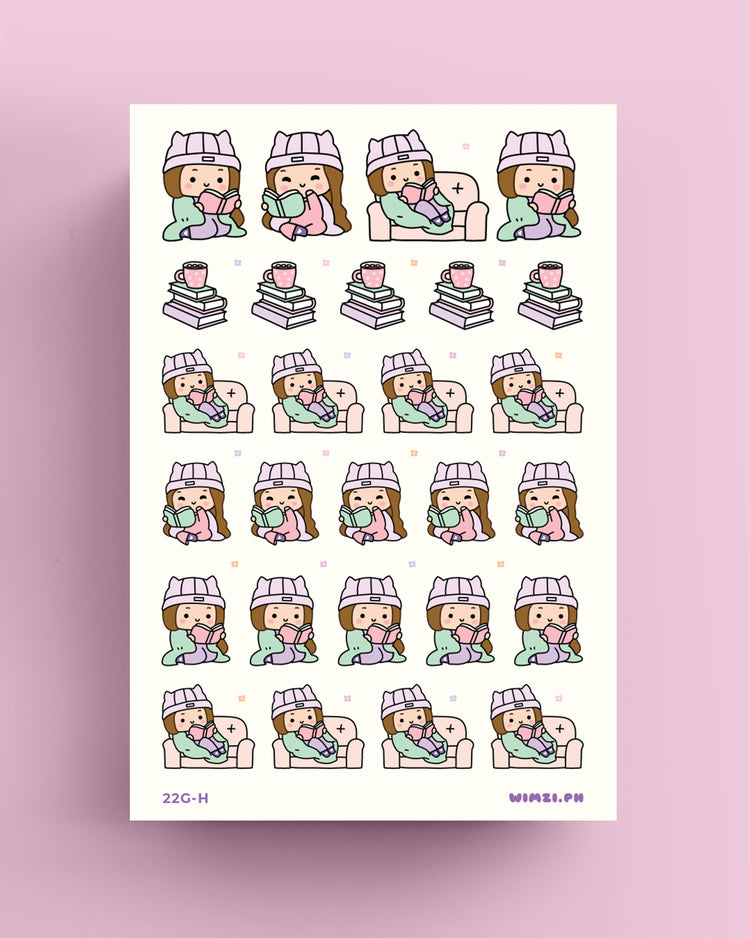 Cozy Reading Planner Stickers