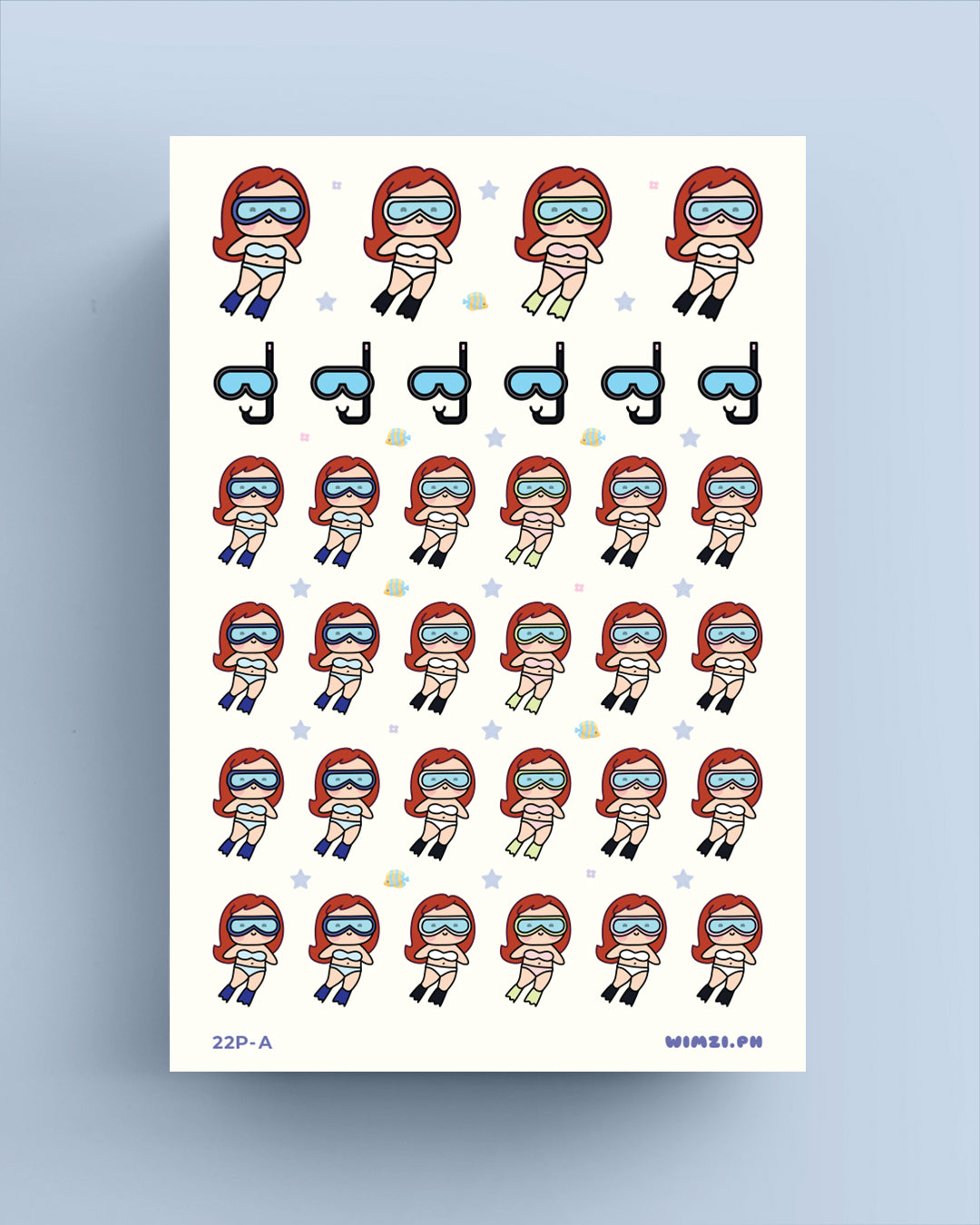 Snorkeling Free Diving Planner Stickers