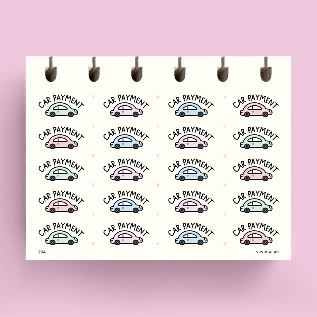 Car Payment Planner Stickers