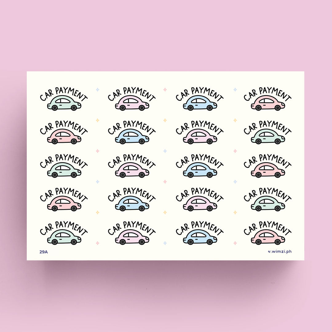 Car Payment Planner Stickers