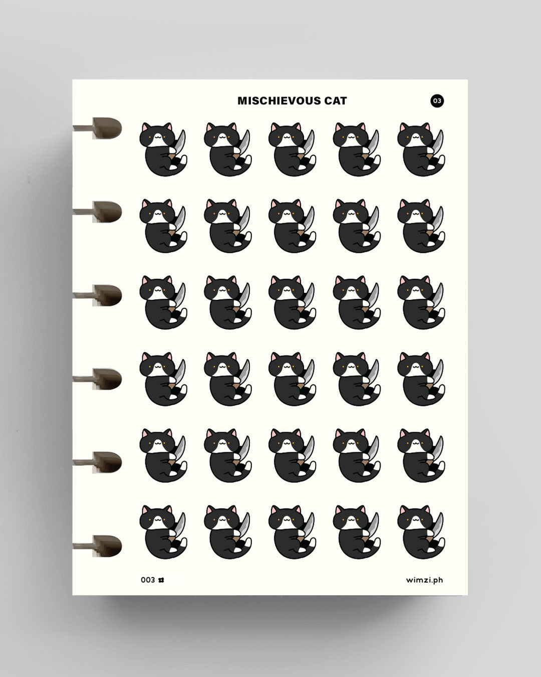 Mischievous Cat Planner Stickers