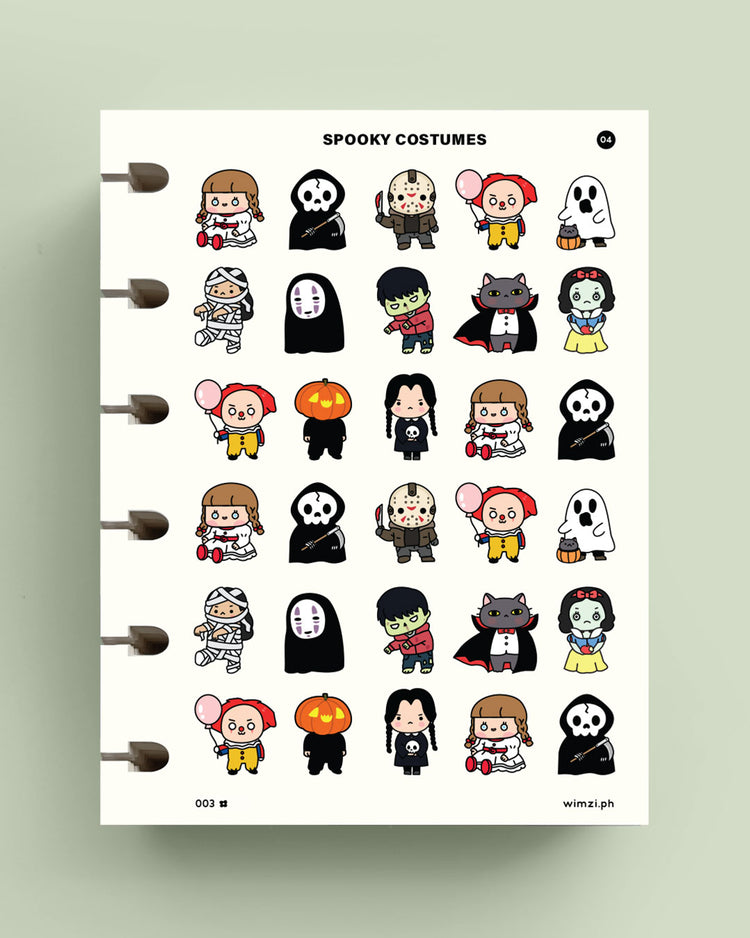 Spooky Costumes Planner Stickers
