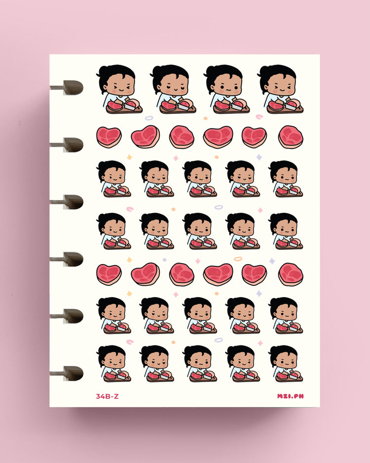 Cutting Meat Planner Stickers