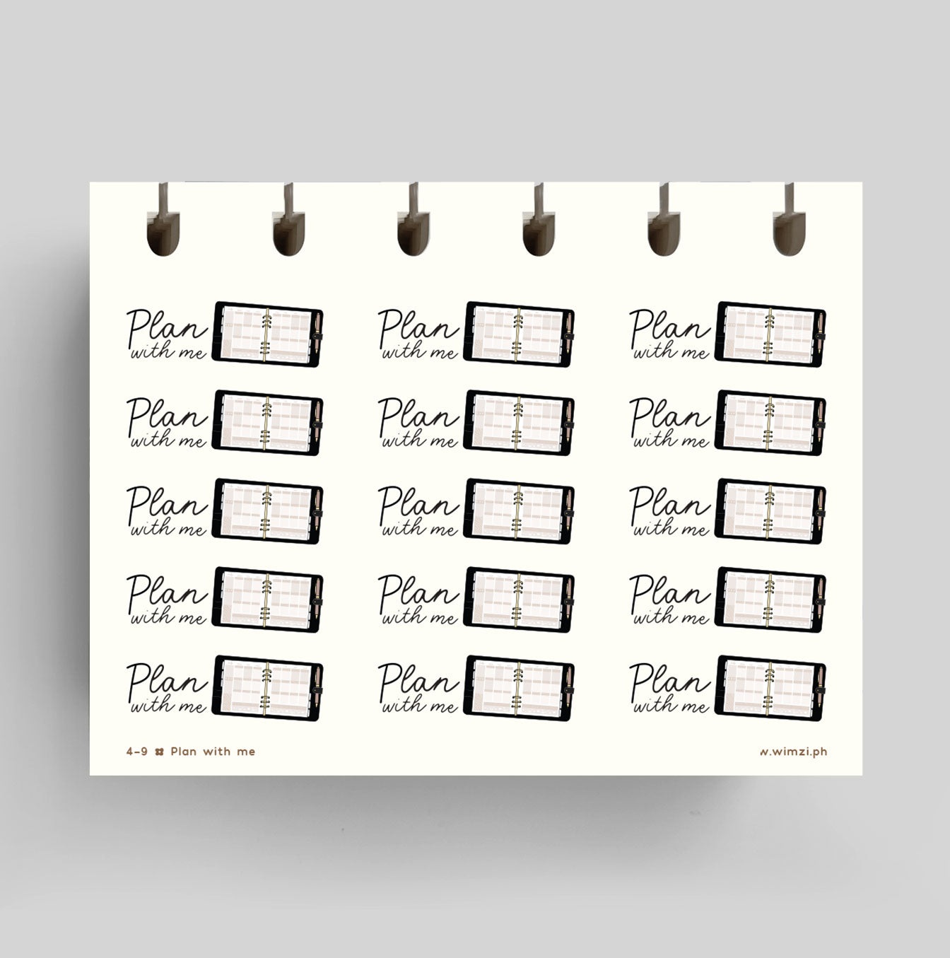 Plan With Me Script Transparent Planner Stickers