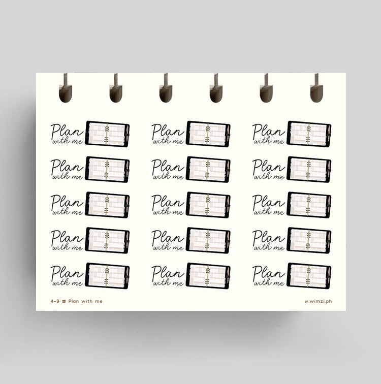 Plan With Me Script Transparent Planner Stickers