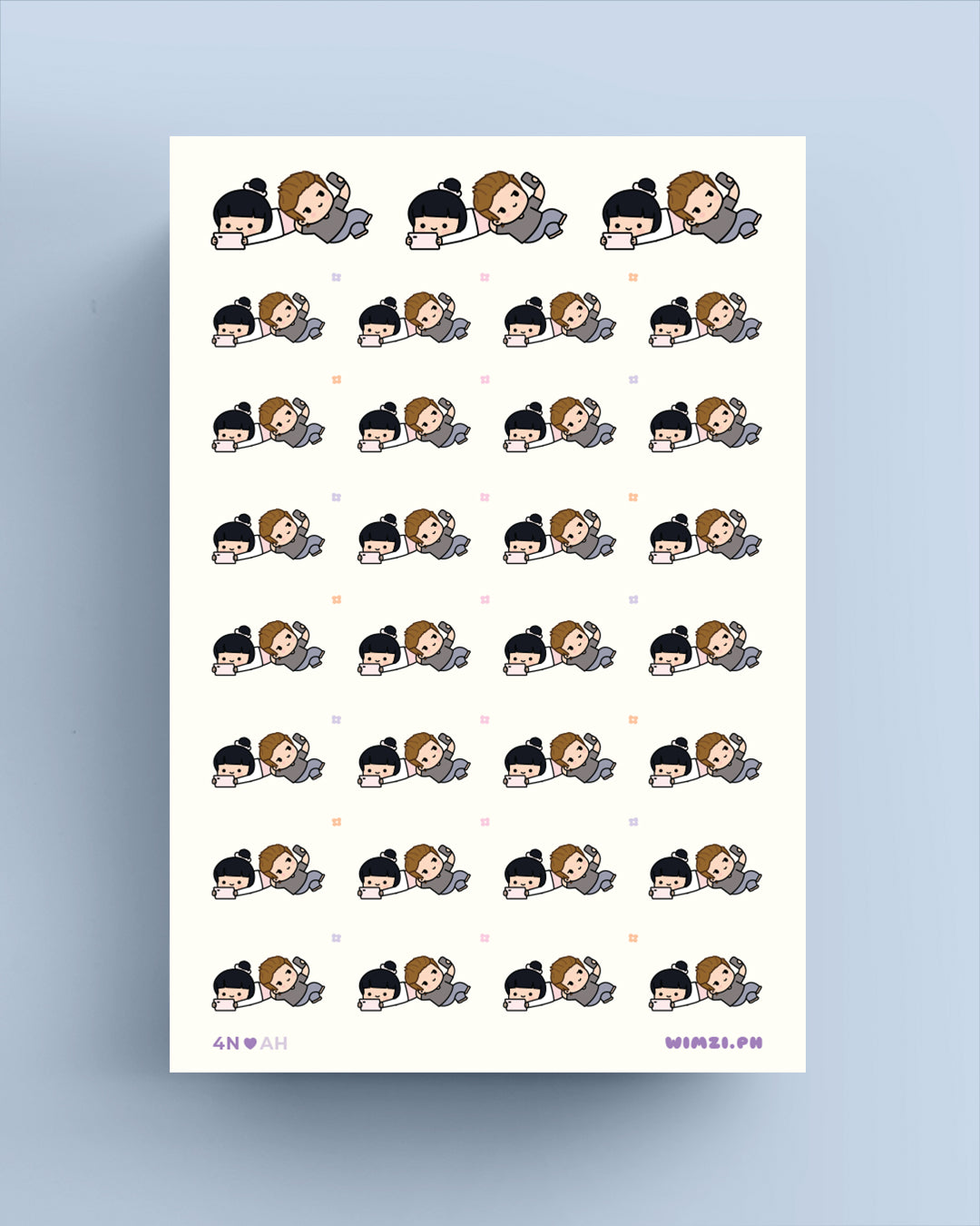 Couple on the Phone Planner Stickers
