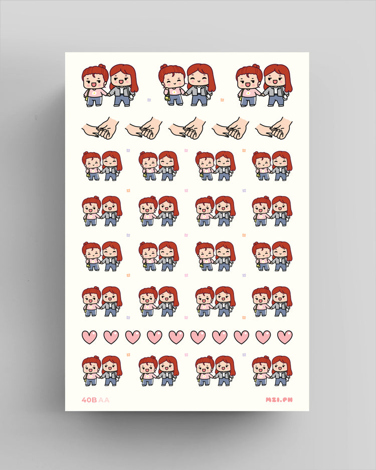 BFF Holding Hands Planner Stickers