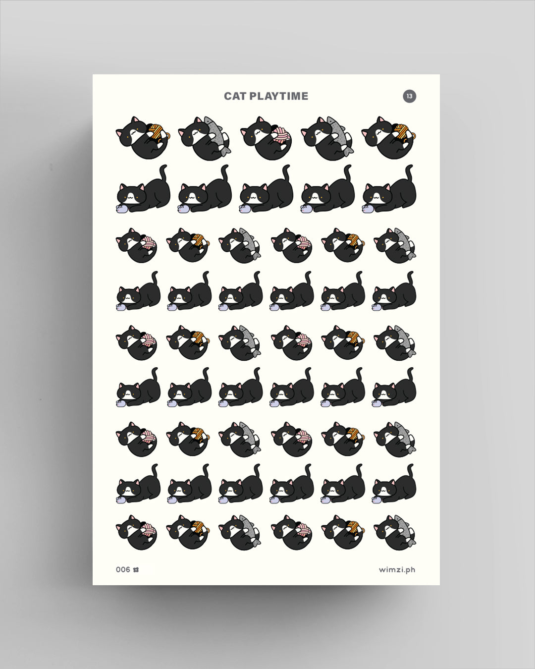 Cat Playtime Planner Stickers