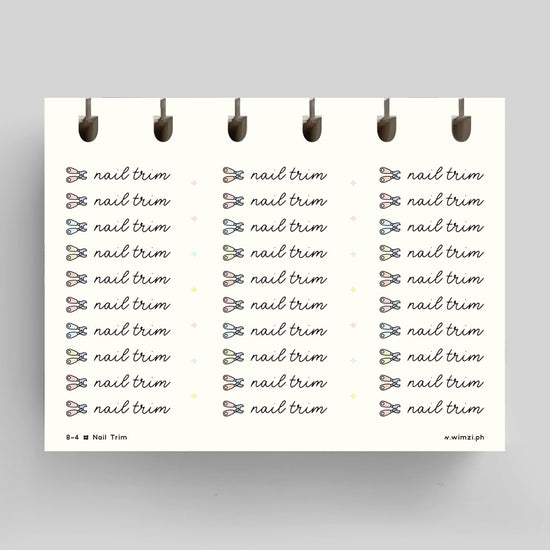 Nail Trim - Transparent Planner Stickers