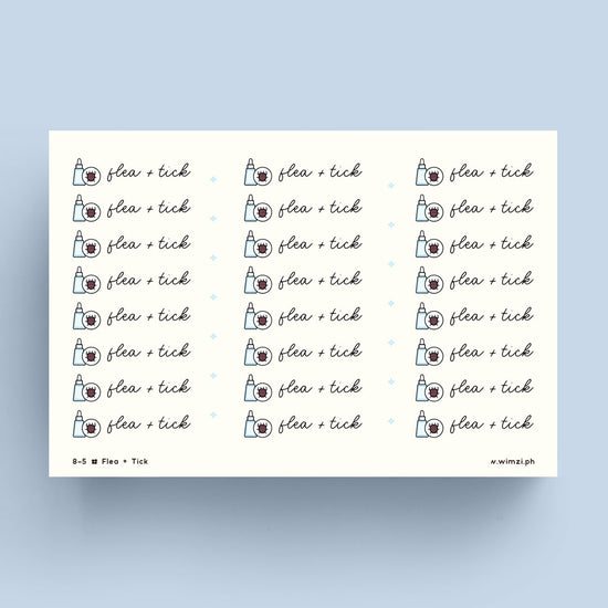 Flea and Tick - Transparent Planner Stickers