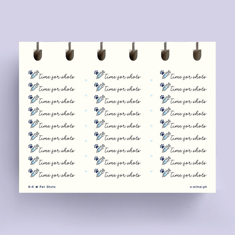 Time for Shots - Transparent Planner Stickers