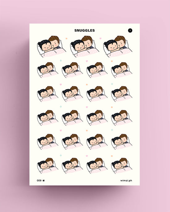 Snuggles Couple Planner Stickers