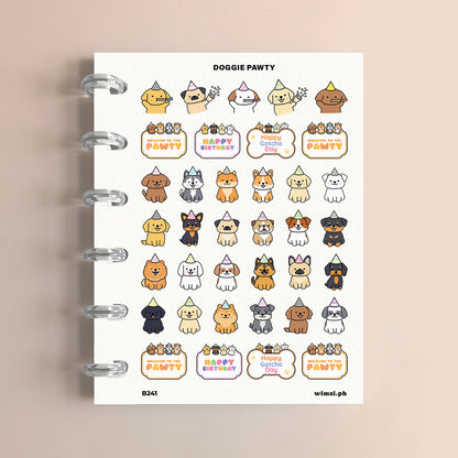Doggie Pawty Planner Stickers