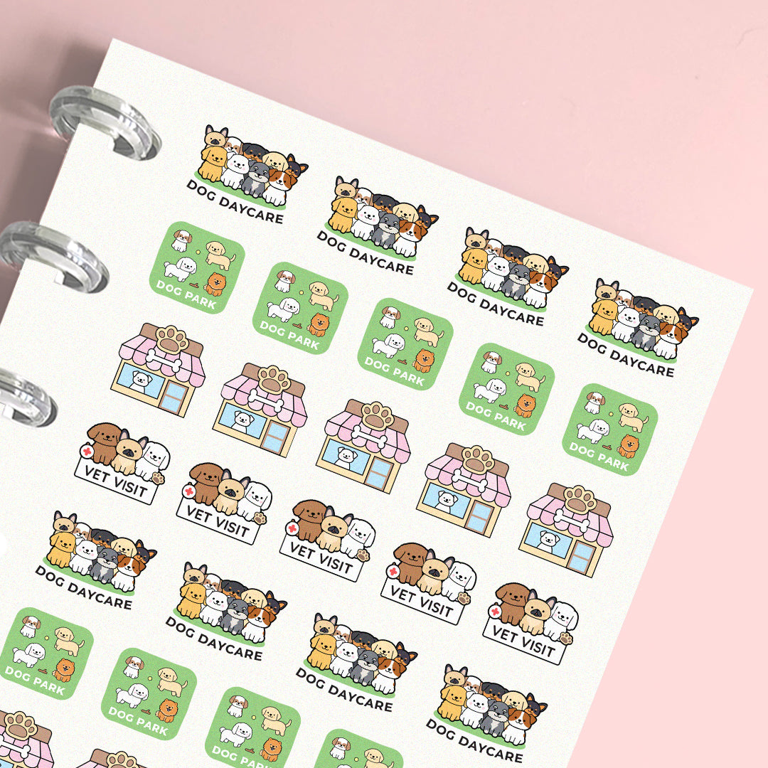 Dog Care Sticker Planner Stickers