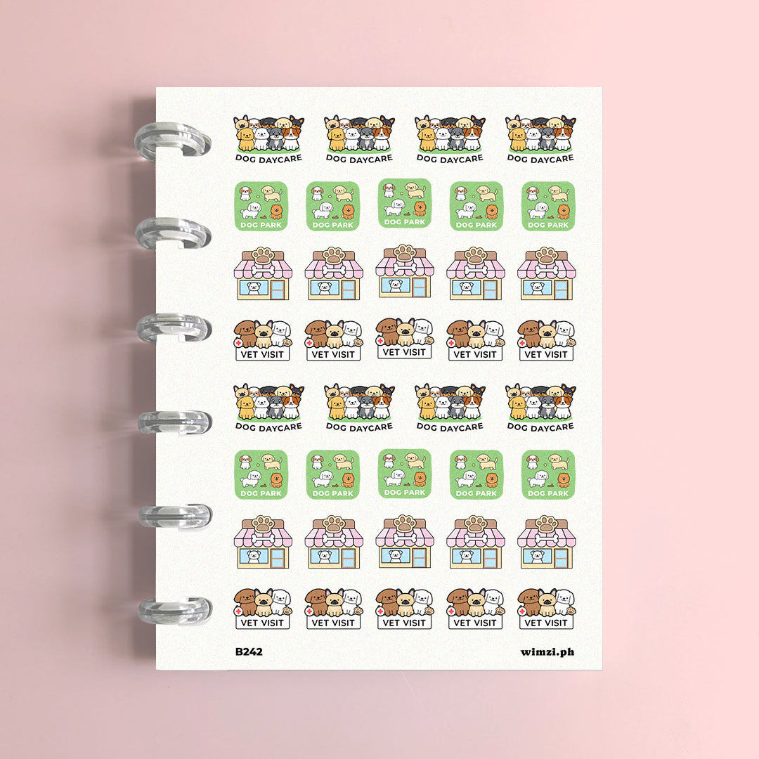 Dog Care Sticker Planner Stickers