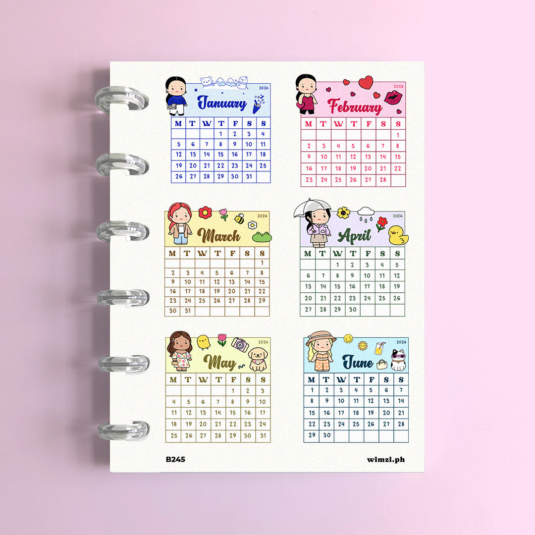 Mini 2026 Calendar Functional Planner Stickers