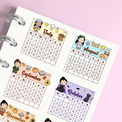 Mini 2026 Calendar Functional Planner Stickers