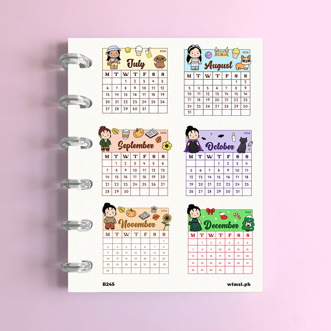 Mini 2026 Calendar Functional Planner Stickers