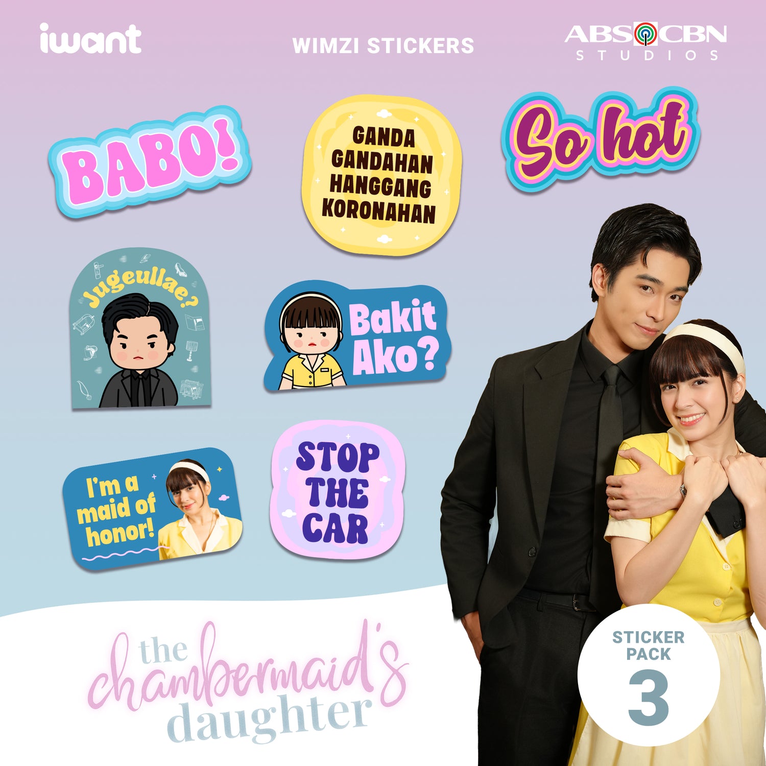 The Chambermaid’s Daughter Official Licensed Sticker Bundle Merch iWant ABS-CBN