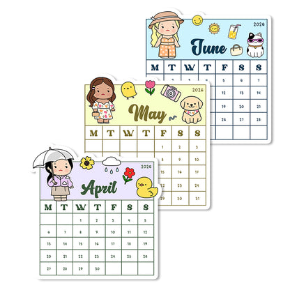 Wimzi 2026 Vinyl Sticker Calendar